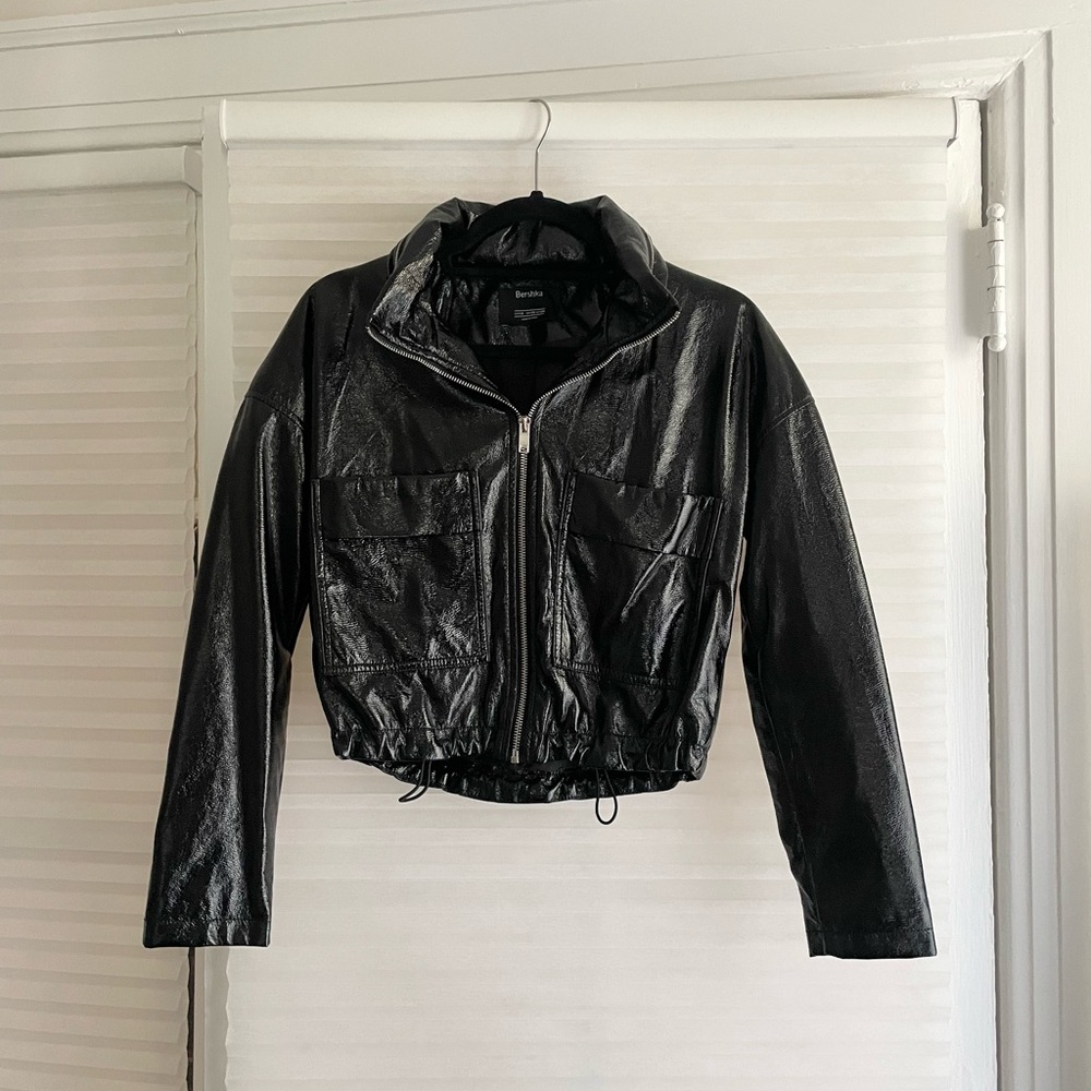 Bershka Patent Leather Jacket